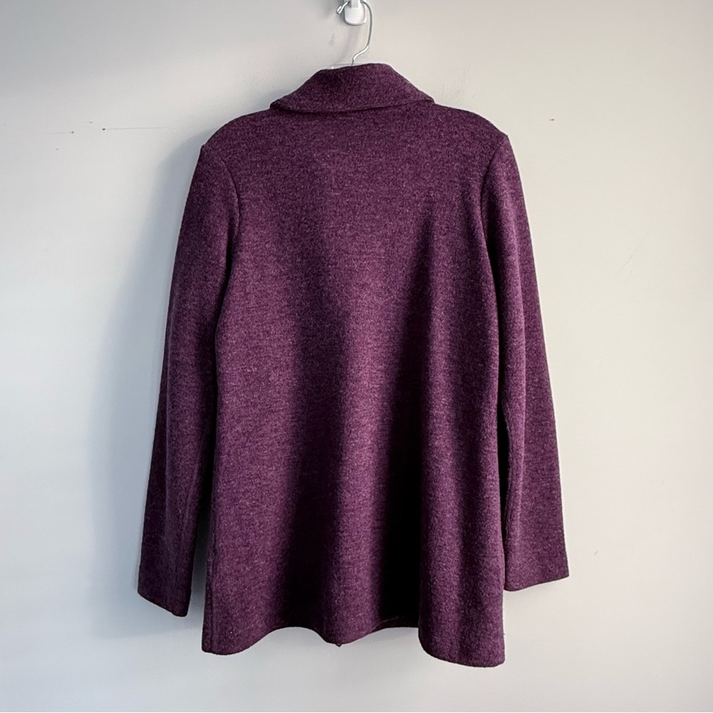 Ibex Pez Coatigan Merino Wool Reese Cardigan Button Up Sweater Jacket M Cabernet - Picture 10 of 16
